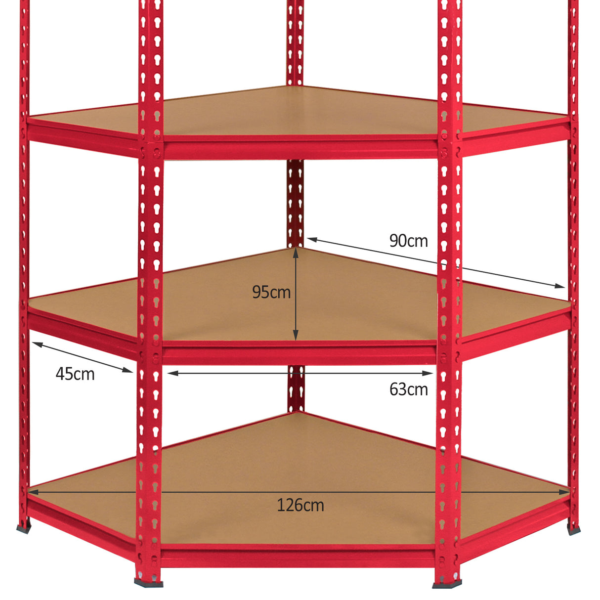 Z-rax 2x Stellingkasten + Hoek Stellingkast - Rood