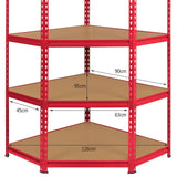 Z-rax 2x Stellingkasten + Hoek Stellingkast - Rood