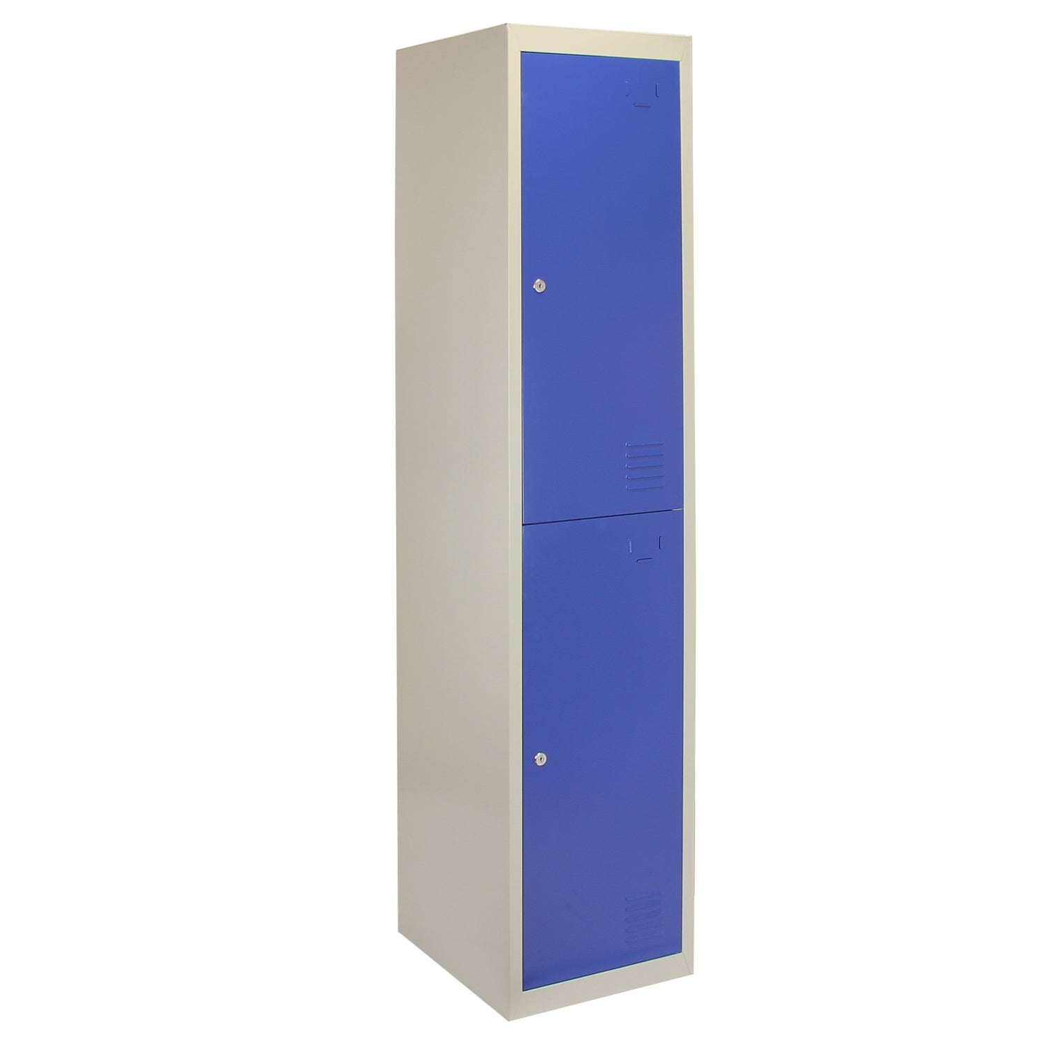 3 x Lockerkast Metaal - Blauw - tweedeurs - Flatpack
