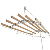 Droogrek ophangbaar plafond - wit - 2 meter