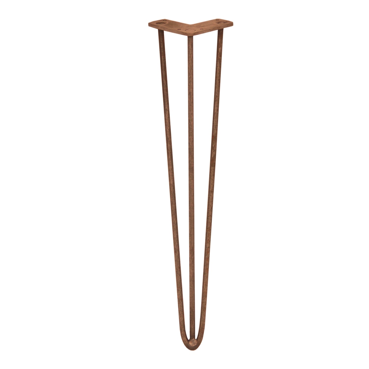 4 x 71 cm Hairpin Tafelpoten - Antiek Koper - 3 Ledig - 12 mm