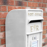 Engelse brievenbus - Wit - 24x37x57 cm