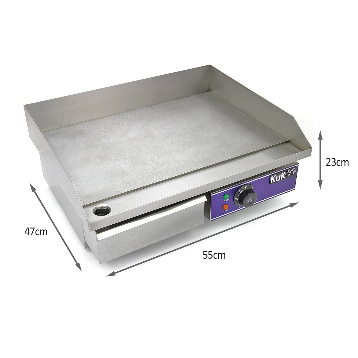 KuKoo 50cm Elektrische Bakplaat